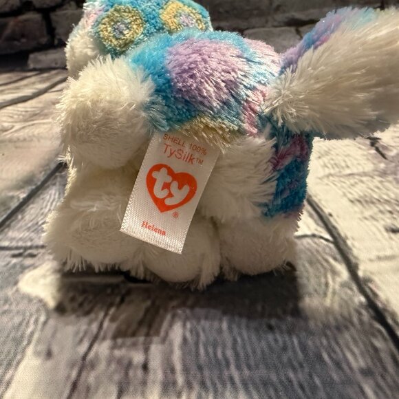 Ty Beanie Boos HELENA the Unicorn Husky Puppy Dog 6" H Rainbow Multicolor Soft - Picture 6 of 9